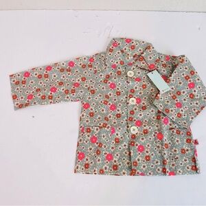 Petit Pan Paris Floral Cotton Pajama Top Size 3-6M